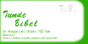 tunde bibel business card
